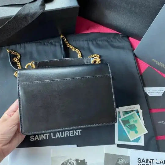 SUNSET YSL LEATHER SHINY CROCODILE-EMBOSSED IN 0611